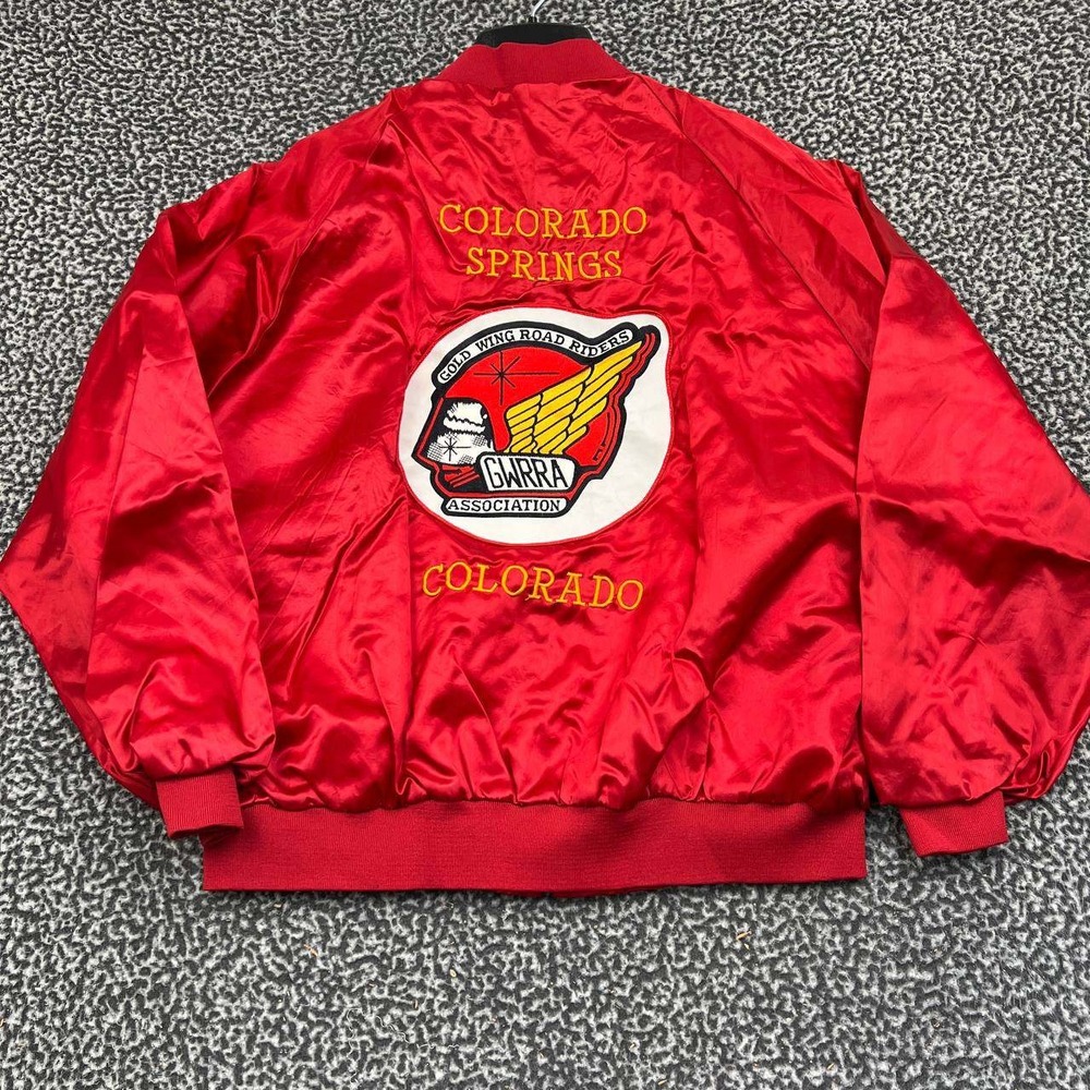 Vintage Colorado‎ Springs Bomber Jacket Men XL Motorcycle Pla-Jac Dunbrooke
